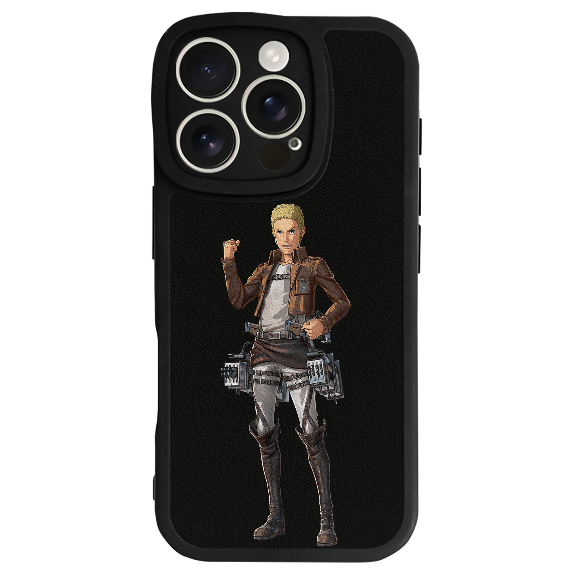 （画像用） 進撃の巨人 ライナー・ブラウン Attack on Titan Reiner Braun 【iPhone 16シリーズ対応】シリコンスマホケース（レザー調） 材質：シリコン